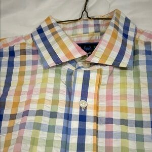 Vibrant Pastel Checkered Men's Shirt